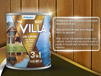 Lacul lucios pe baza de apa Spor Villa Yacht 3 in 1