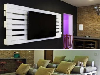 mobilier din paleti - home cinema