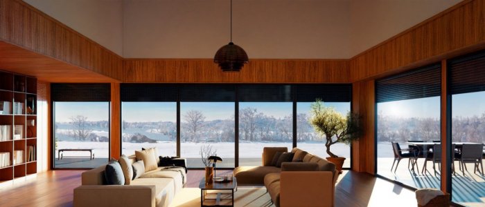 Jaluzele inteligente, confort real: protectie termica iarna si control solar vara