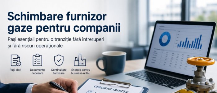 Schimbare furnizor gaze pentru companii: pasi + ce verifici ca sa nu ai intreruperi