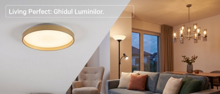 Ce alegi pentru living: candelabru, plafoniera sau lampadar?