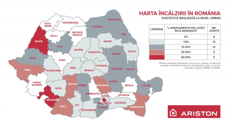 Harta incalzirii in Romania