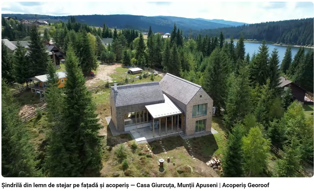 Videoclip prezentand un model de casa traditionala realizat cu sindrila lemn Georoof