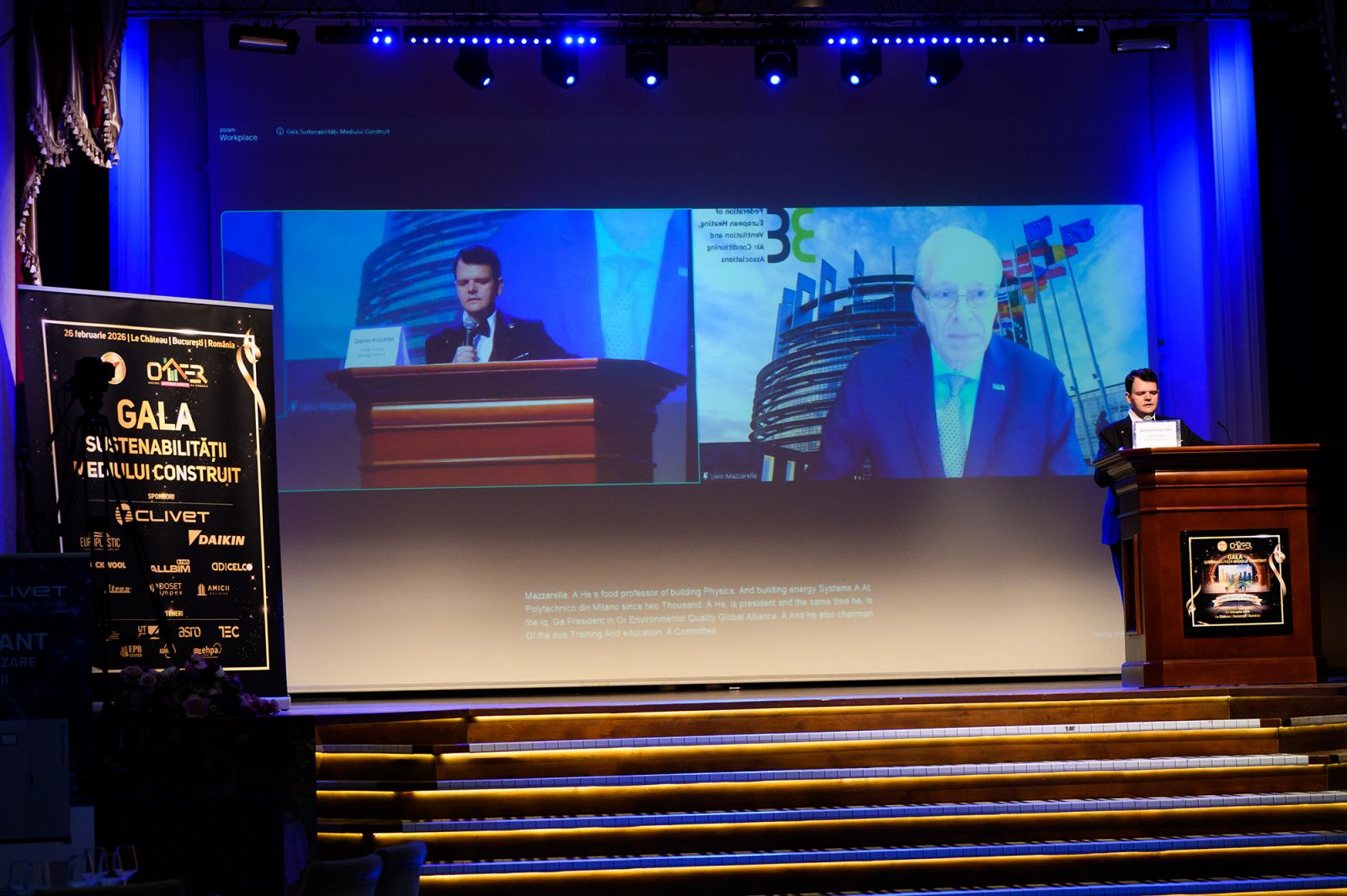 Profesorul Livio Mazarella la Gala Sustenabilitatii Mediului Construit