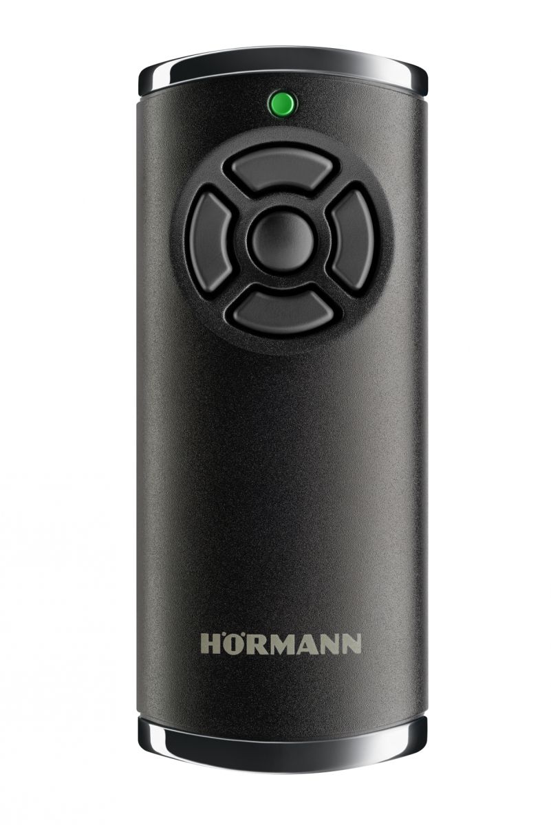 Telecomandă Hörmann Bisecur HS 5 BS – comunicare bidirecțională și LED verde/roșu de indicare a poziției ușii (închisă / deschisă)