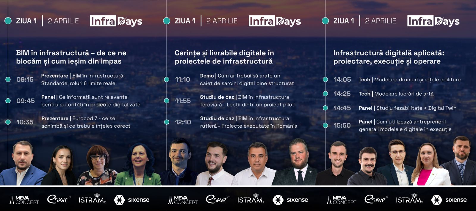 Afis cu teme si participanti Infra Days - ziua 1