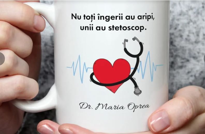 Cană personalizată pentru cadou medic sau asistenta