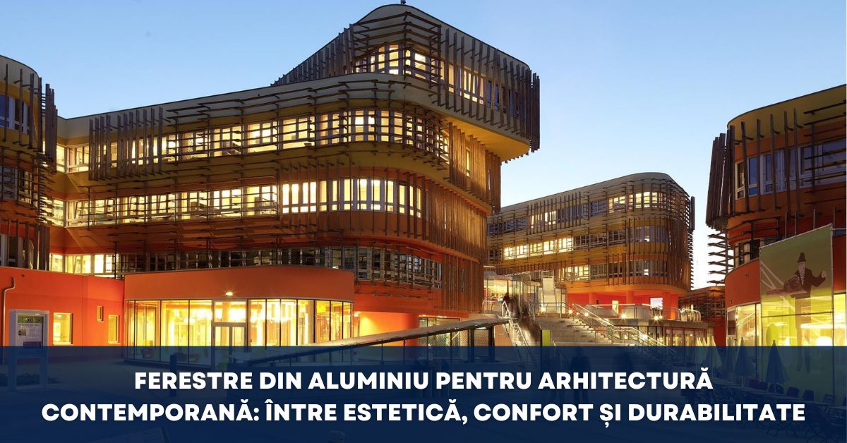 Detaliu de design minimalist cu ferestre Schüco în arhitectură modernă