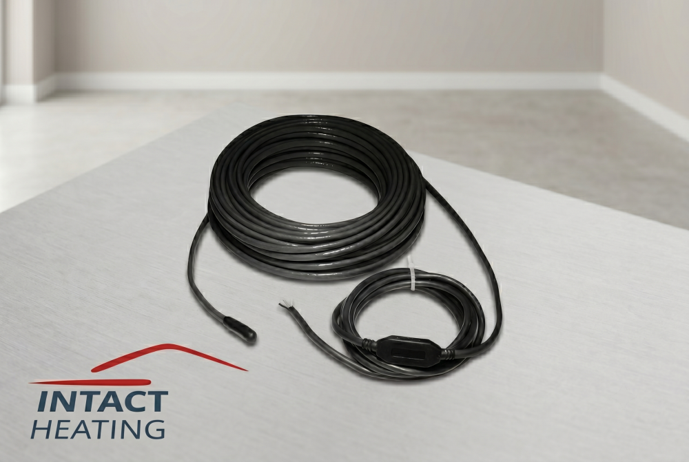 Kit pentru încălzire prin pardoseală Intact Heating, utilizat pentru confort termic eficient în locuințe moderne.