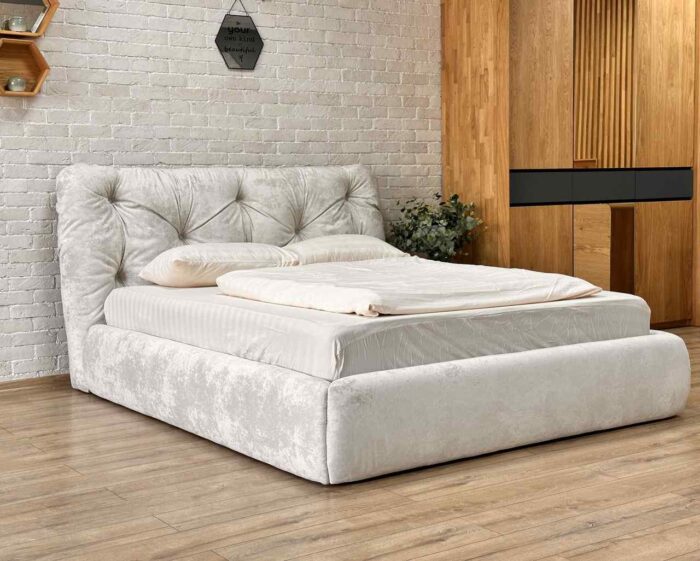 Pat tapițat model Florence de la Mobus.md – design modern și confort premium în dormitor.