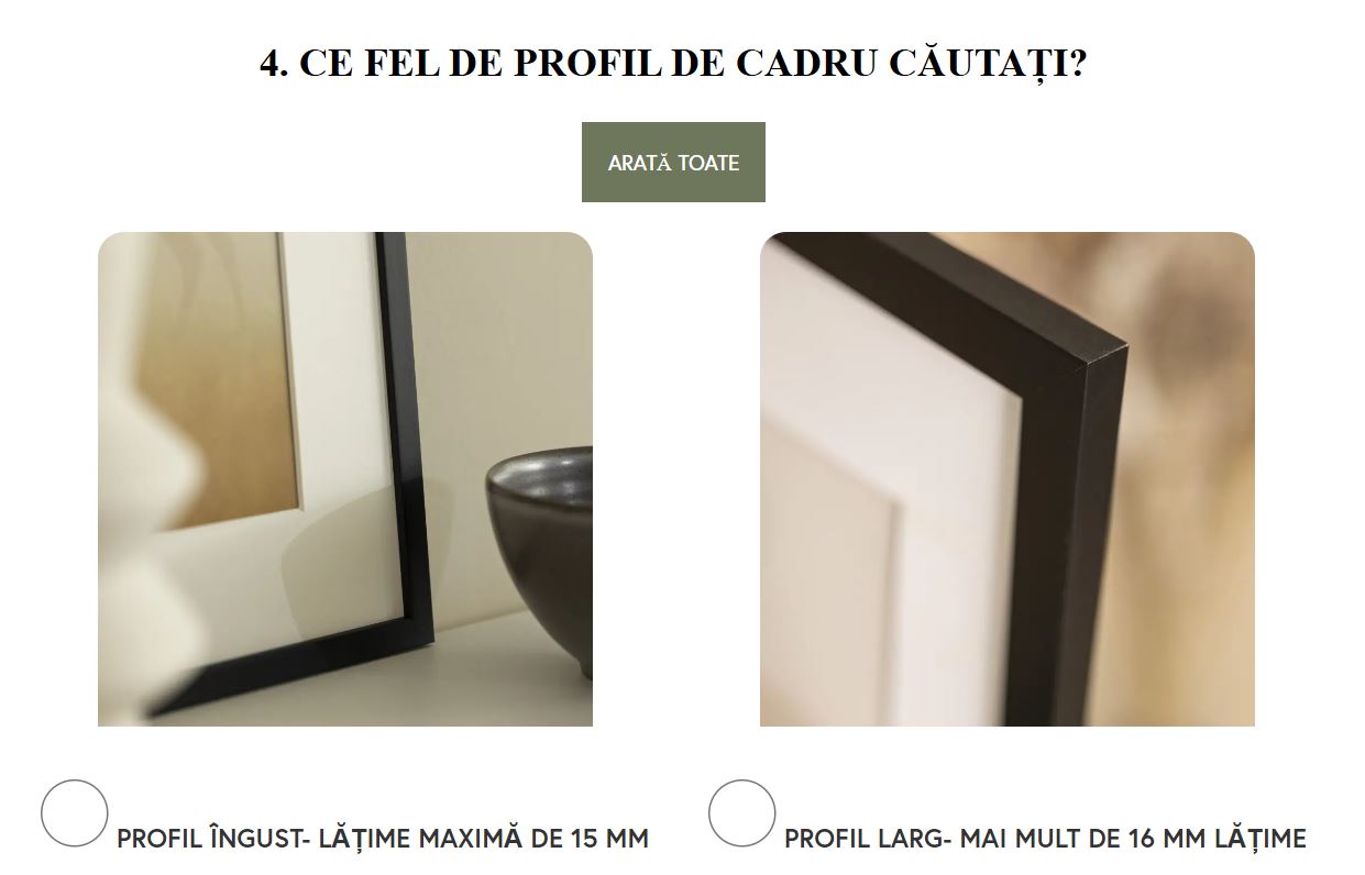 rame cu profil ingust sau larg?