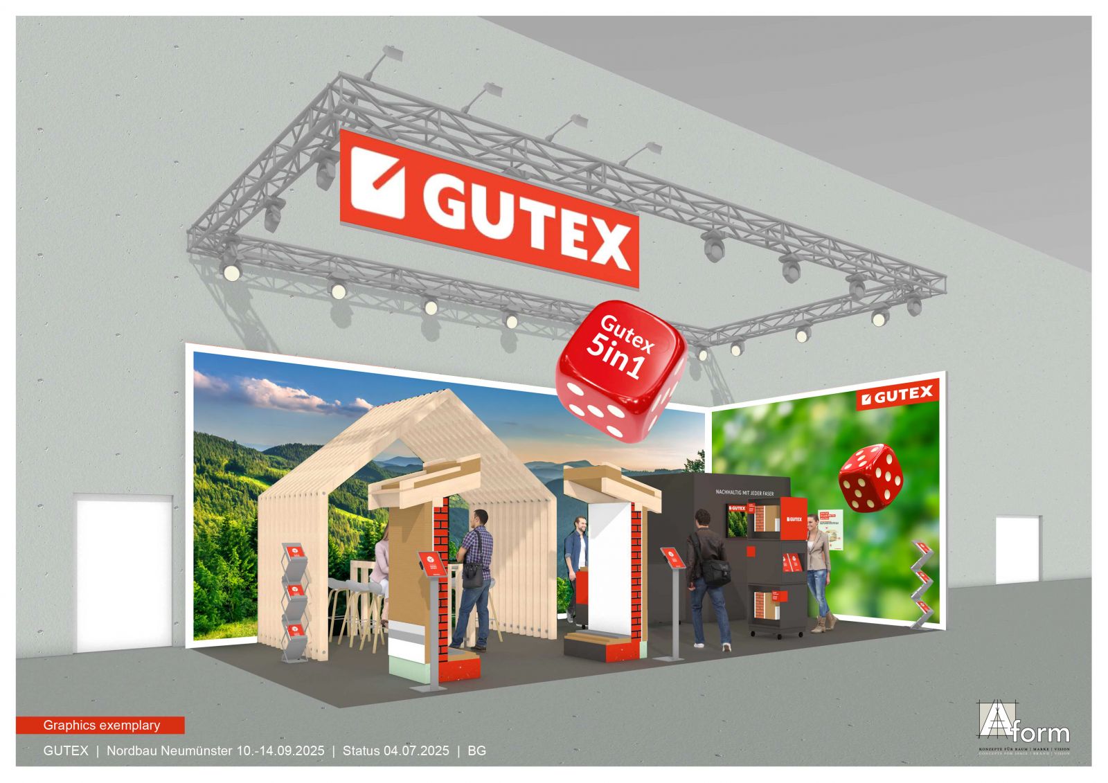 Stand GUTEX Thermowall 5 in 1 pentru plăci din fibră de lemn dedicate caselor pe structură de lemn